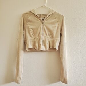 Out From Under Women's Tan Cropped Hoodie